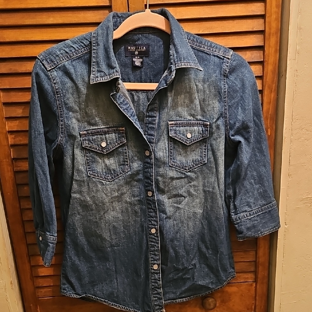 Nautica Blue Denim Jean Jacket